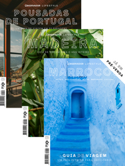 Pack de 3 guias de viagem Observador Lifestyle: Pousadas de Portugal, Madeira e Marrocos