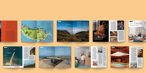 páginas do interior do guia de viagens da ilha da madeira da revista observador lifestyle