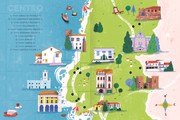 Mapa do Guia de Viagem da Revista Observador Lifestyle Pestana Pousadas de Portugal